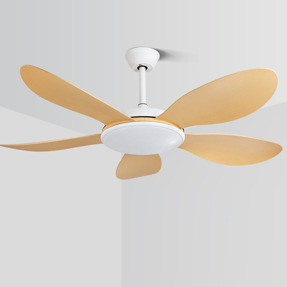 Ozawa 5 Blätter Hölzern Deckenventilator mit Beleuchtung, ∅120/130CM - Lumpaz