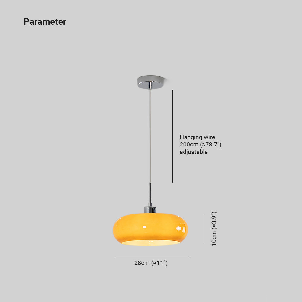 Hailie Brot Form Glas Pendelleuchte, 2 Farbe, ∅28CM - Lumpaz
