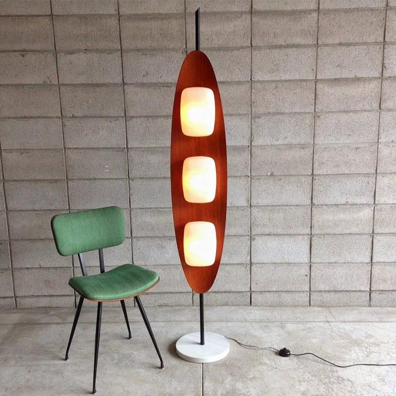 Salgado Blattform Stehlampe, Metall, 3-flammig, 160CM Lang - Lumpaz