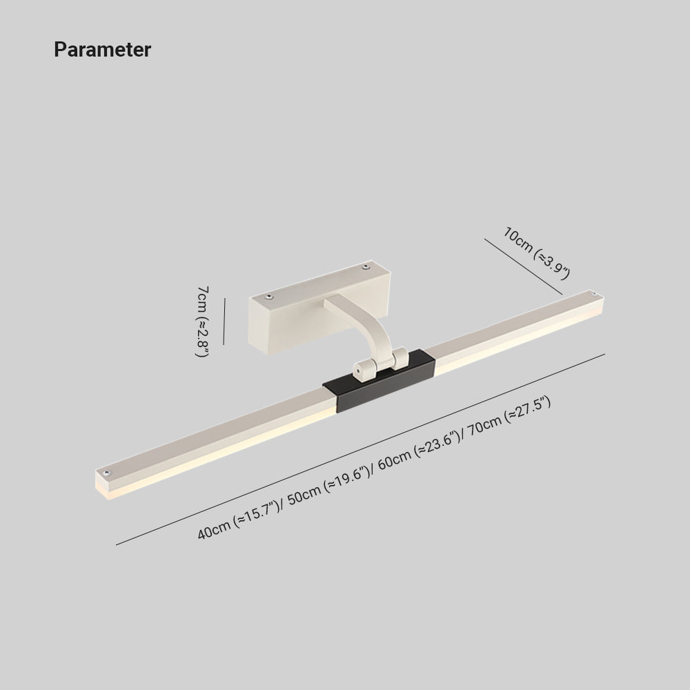 Edge Spiegelfront Waschtisch-Wandleuchte, L 40/50/60/70CM - Lumpaz