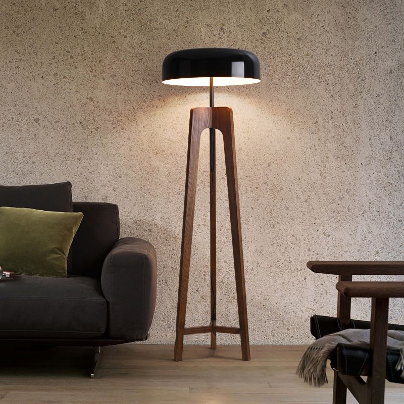 Ozawa Modern Stativ Stehleuchte, Holz & Metall, 2 Farben, 155CM Lang - Lumpaz