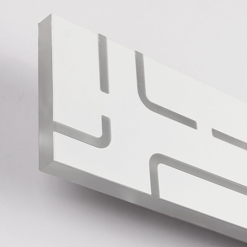 Leigh Rechteck Spiegelfront Waschtisch-Wandleuchte - Lumpaz