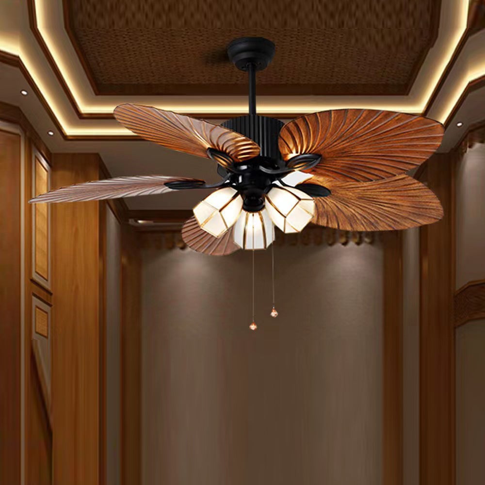 Bella 5-Blatt-Deckenventilator mit Beleuchtung, 3/5-flammig, ∅130CM - Lumpaz