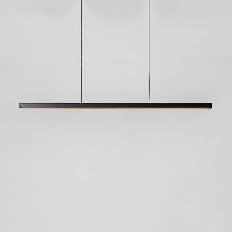 Edge Pendelleuchte Linear dimmbar, Metall&Holz, 60/80/100/120CM Lang - Lumpaz