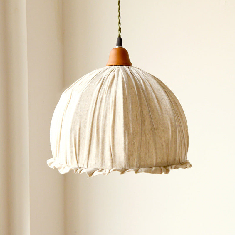 Schlichte Pendelleuchte aus Stoff für Esszimmer & Schlafzimmer - Lumpaz