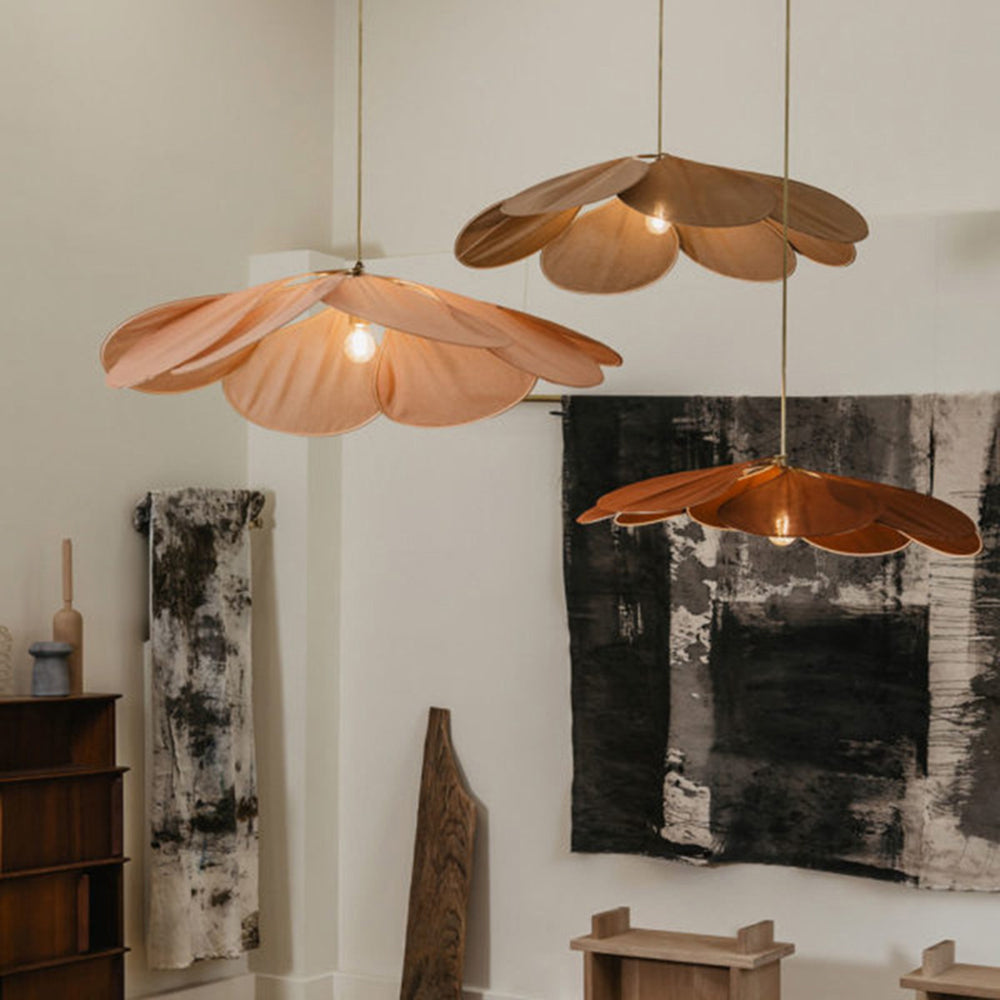 Renée Pendelleuchte 2 Farbe, Metall & Tücher, ∅50/60cm - Lumpaz