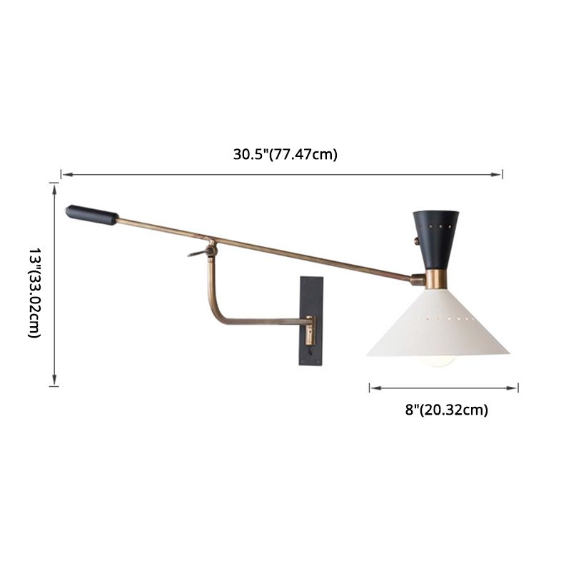 Carins Nordic Verstellbare Wandleuchte Weiß, 78CM Lang - Lumpaz