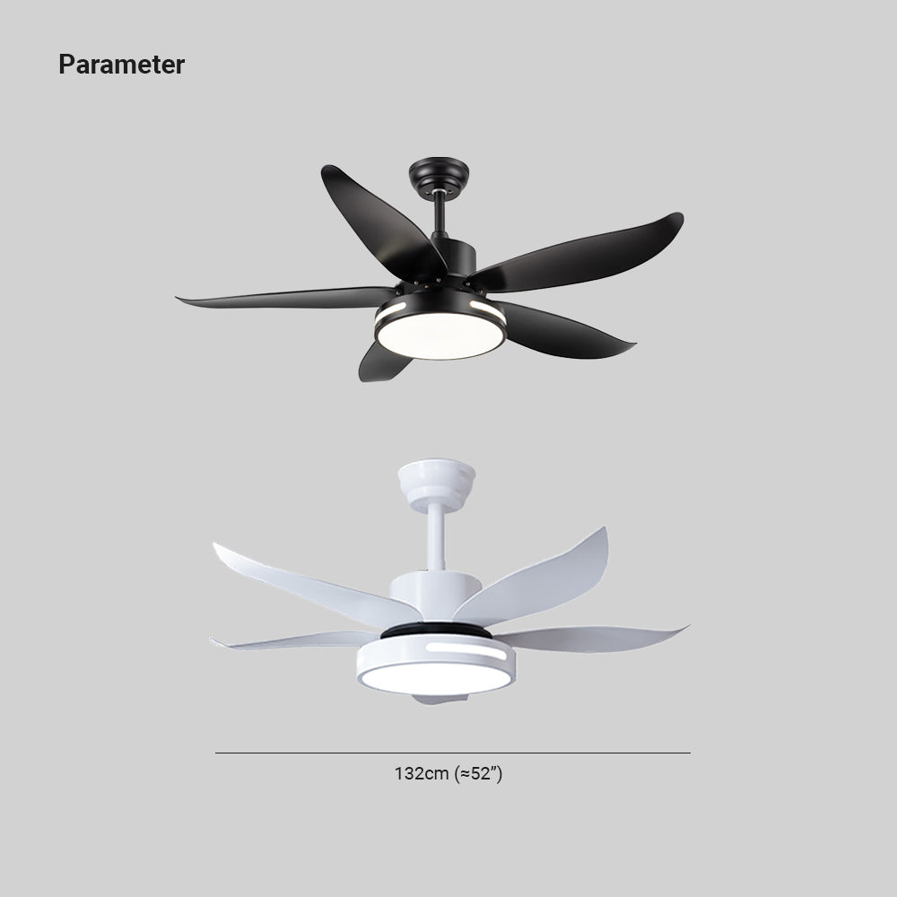 Haydn 5-Blätter Grundlegender Dicker Deckenventilator, Metall & ABS, ∅132CM - Lumpaz