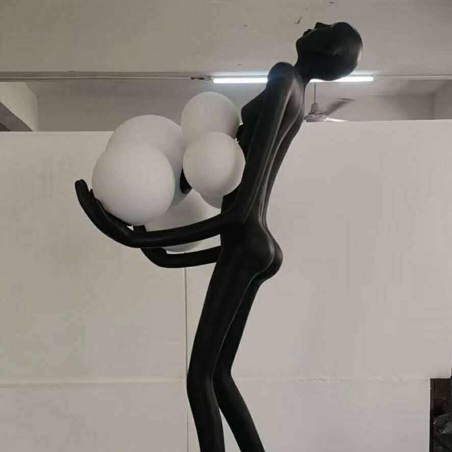 Salgado Mensch Ball Inhaber Stehleuchte, 4/6-flammig, 180/190CM Lang - Lumpaz