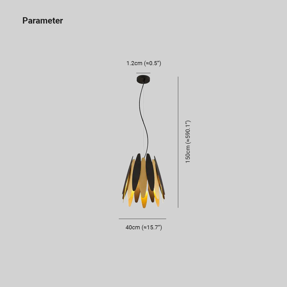 Nazifa Schwarz & Gold Cluster Pendelleuchte, 1/4-flammig - Lumpaz