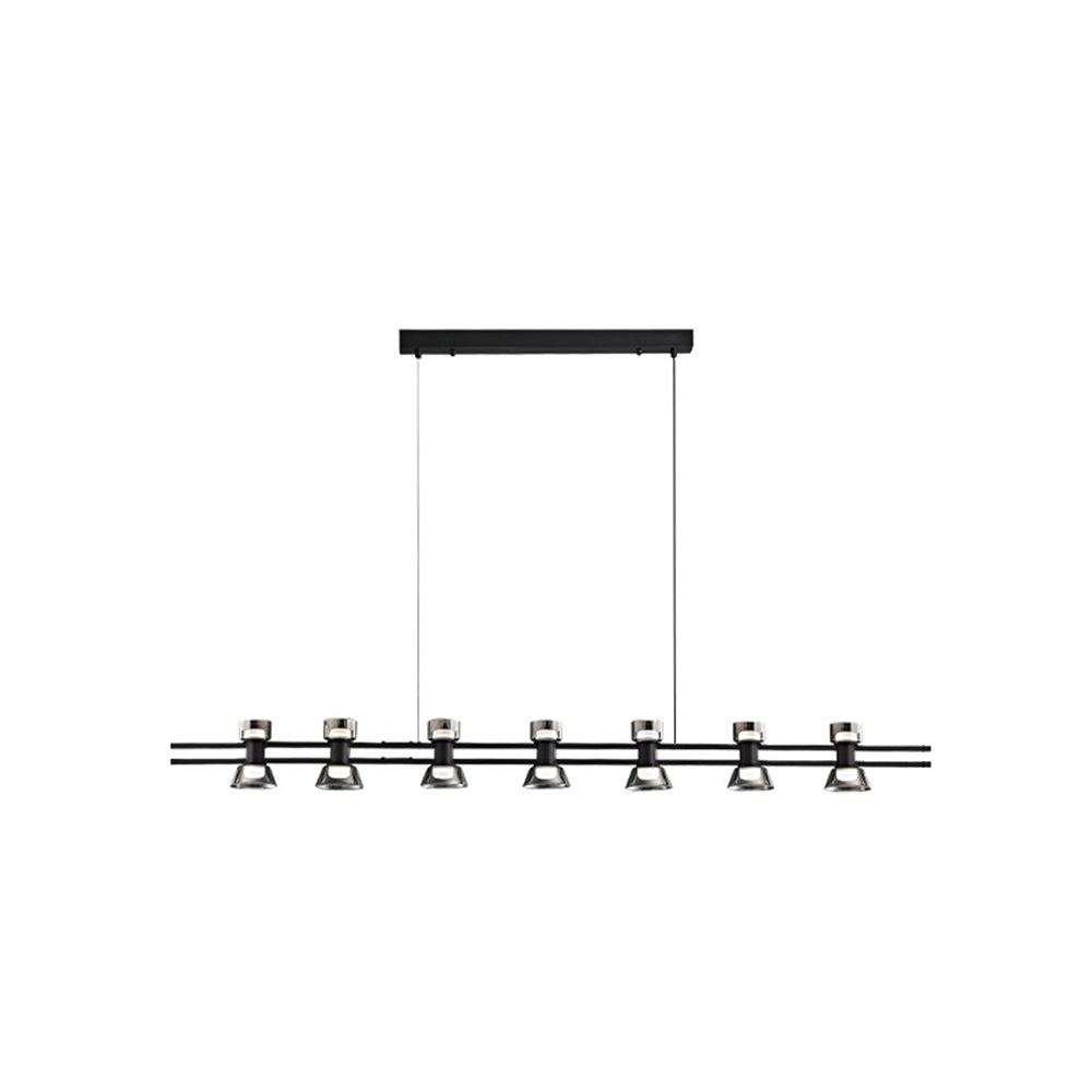 Evette Pendelleuchte mit Fernbedienung 5/6/7 -flammig, Reines Kupfer, 100/120/140CM - Lumpaz
