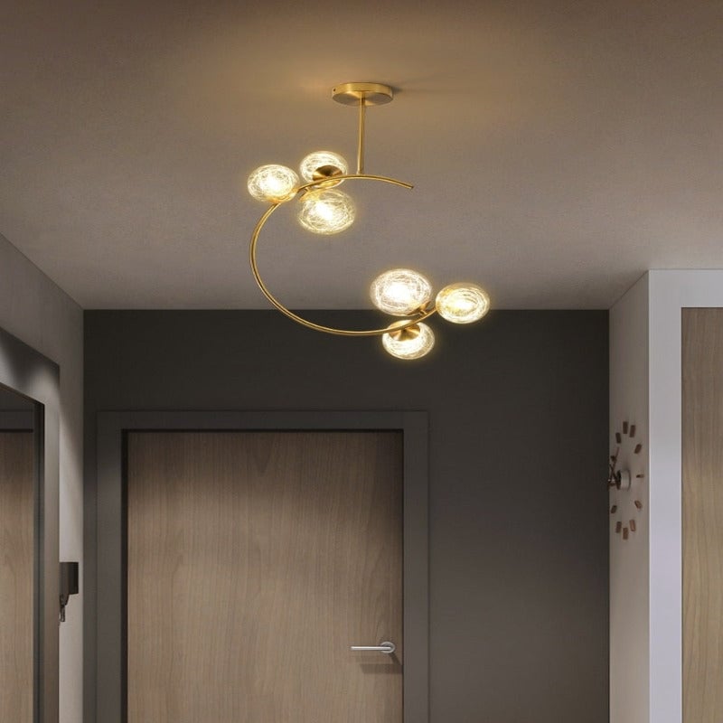 Glaskugel Deckenleuchte Goldene Lampen - Lumpaz