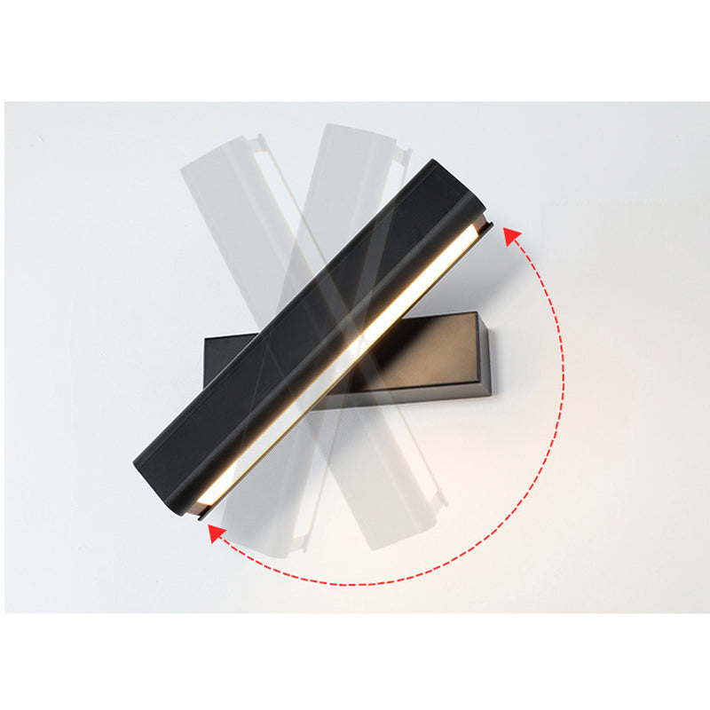 Minimalistische LED Wandleuchte aus Aluminium Drehbar für Schlafzimmer - Lumpaz