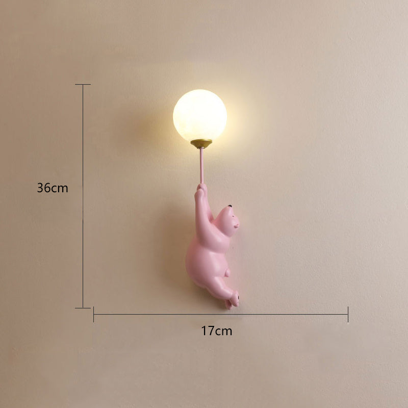 Fateh Wandlampe Bär Ballon, 4 Farben - Lumpaz