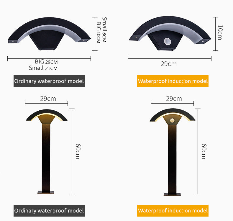Wasserdichte Sensor-Wandleuchte mit warmweißer LED - Lumpaz