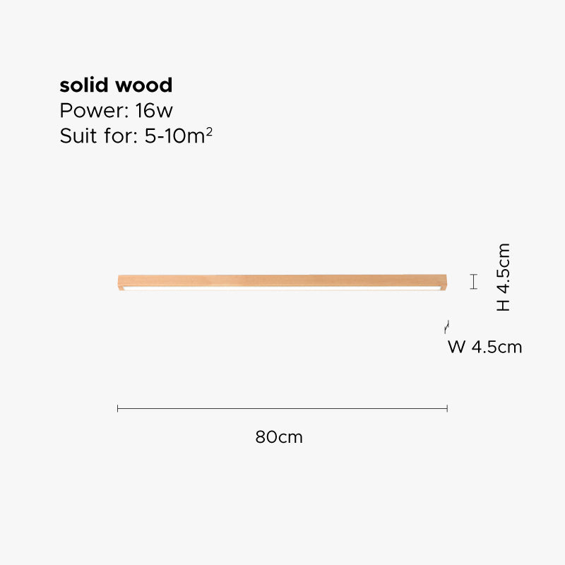 Edge Deckenleuchte, Holz 60/100cm - Lumpaz