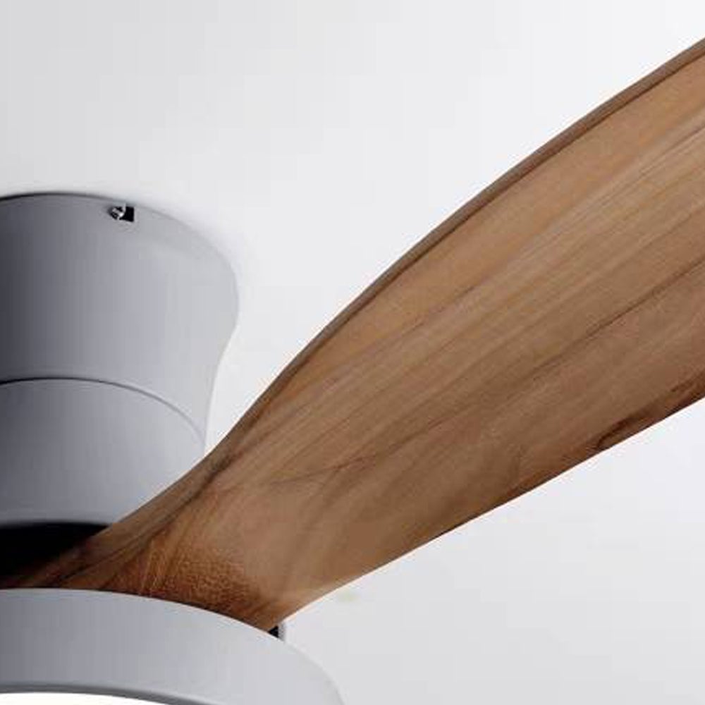 Walters 3-Blatt Deckenventilator mit Beleuchtung, Weiß & Grau, Metall & Holz, ∅132CM - Lumpaz