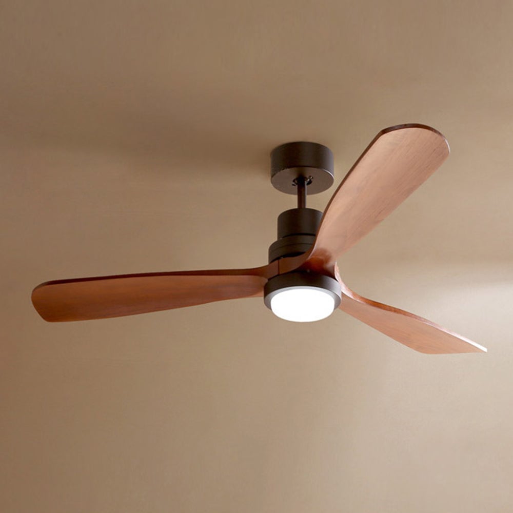 Haydn 3-Blatt Schwarzer Deckenventilator mit Beleuchtung, Metall & ABS, ∅132CM - Lumpaz
