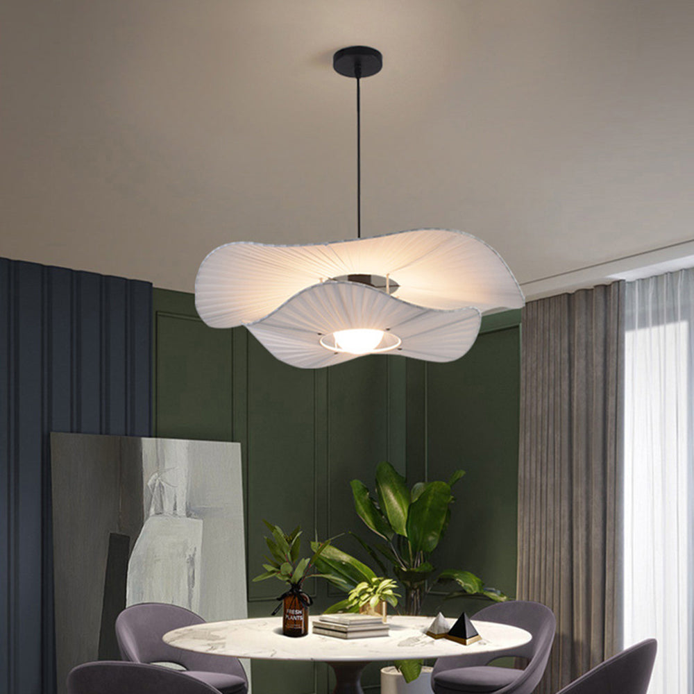 Renée Pendelleuchte 3 Farbe Temperatur umschaltbar, Tücher, ∅60cm - Lumpaz
