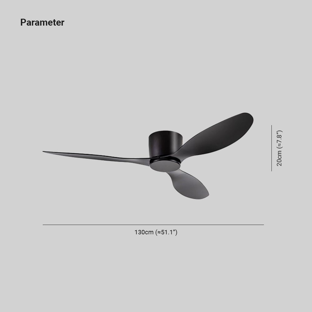 Walters 3-Blatt-Deckenventilator, 2 Farbe, Metall & ABS, ∅130CM - Lumpaz