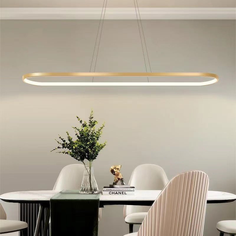 Edge Moderne Kreis LED Pendelleuchte aus Metall für Esszimmer - Lumpaz
