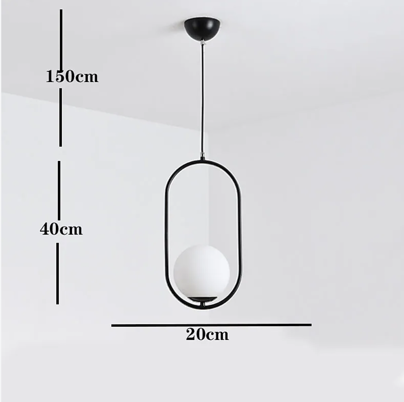 Valentina Nordische Kugel-Design Pendelleuchte aus Glas - Lumpaz