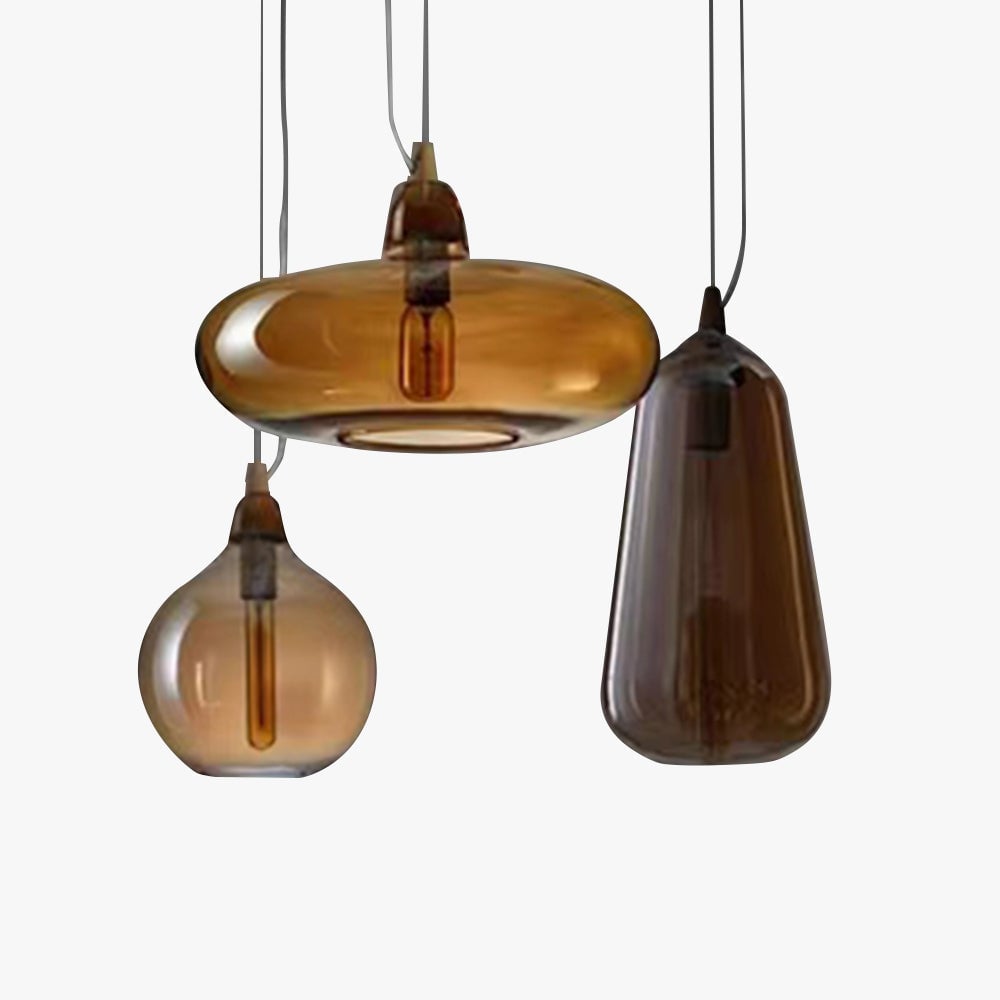 Hailie Pendelleuchte, Glas & Metall, ∅19/25/36CM - Lumpaz