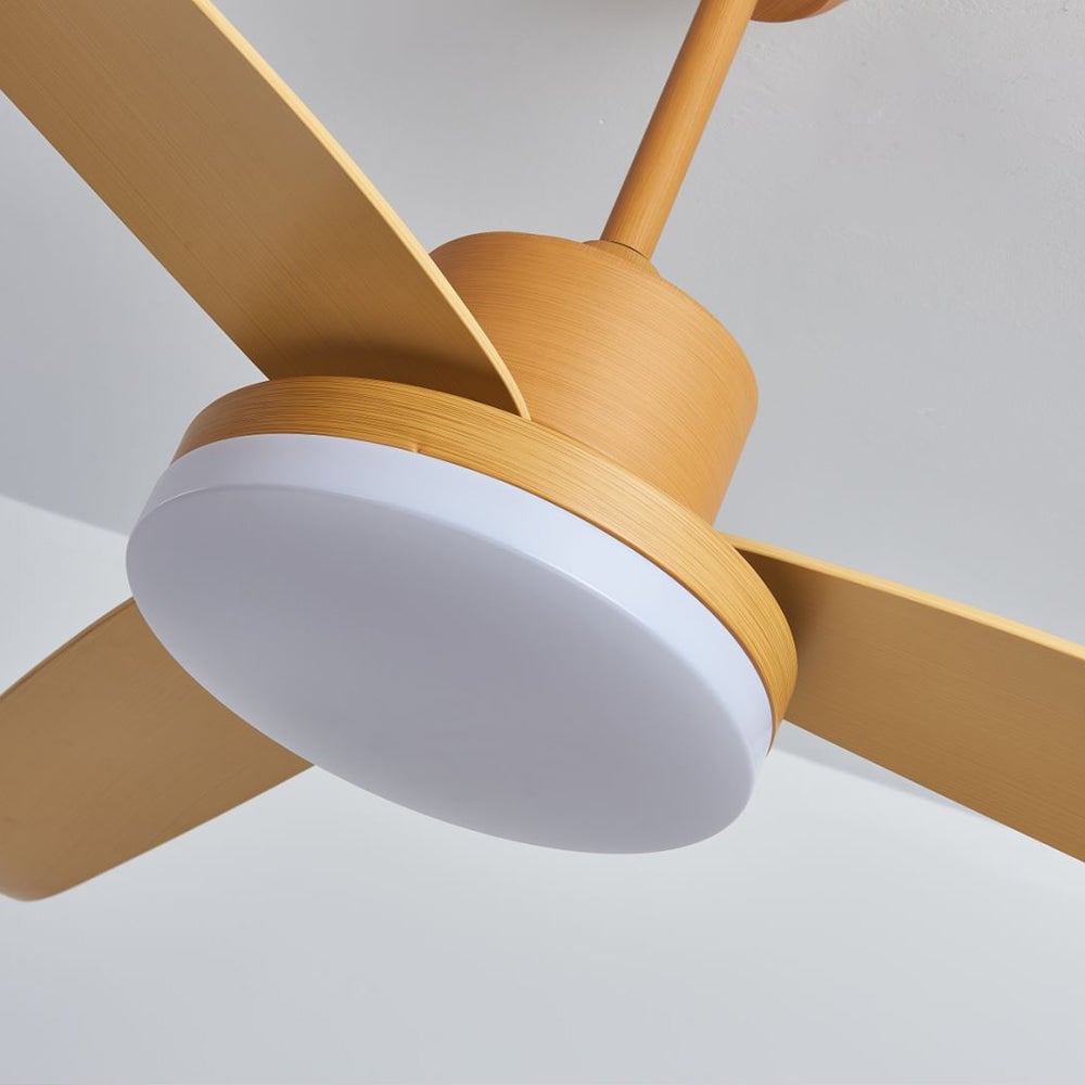 Haydn 3 Blätter Deckenventilator mit Beleuchtung, Metall & Acryl, ∅95/112CM - Lumpaz