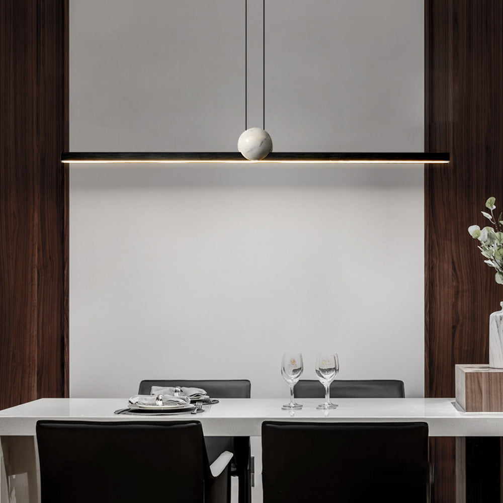 Edge Pendelleuchte 2 Farben, Metall & Marmor, 90/120/150cm - Lumpaz