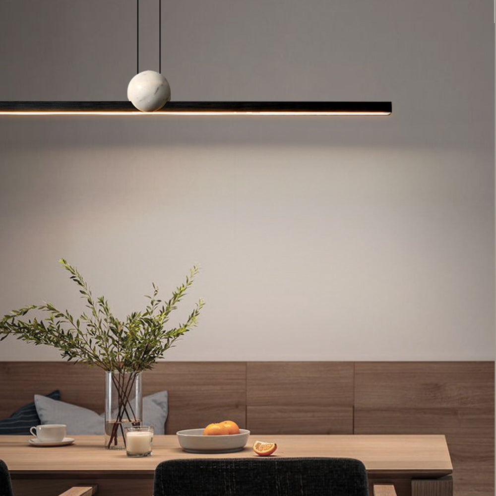 Edge Pendelleuchte 2 Farben, Metall & Marmor, 90/120/150cm - Lumpaz