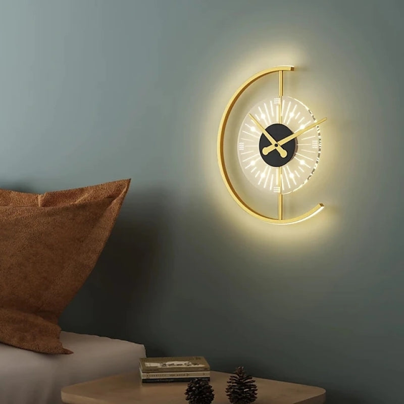 Nilsen Kreatives Uhrendesign Moderne Wandleuchte Wandleuchte für Schlafzimmer - Lumpaz