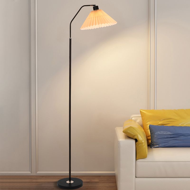 Ozawa Stehlampe Plissiert, Metall & Textil, 4 Farben, 150CM Lang - Lumpaz