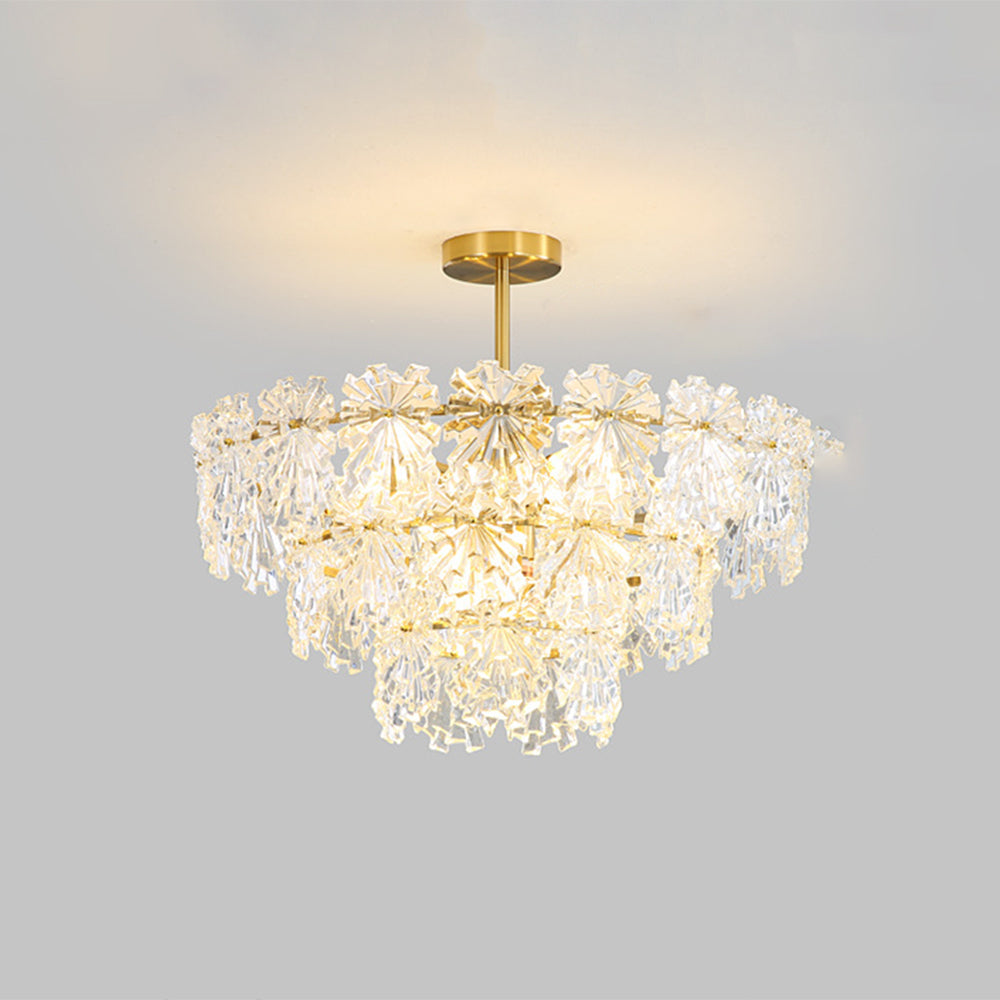 Marilyn Kronleuchter 3 Ringe,Metall & Glas - Lumpaz