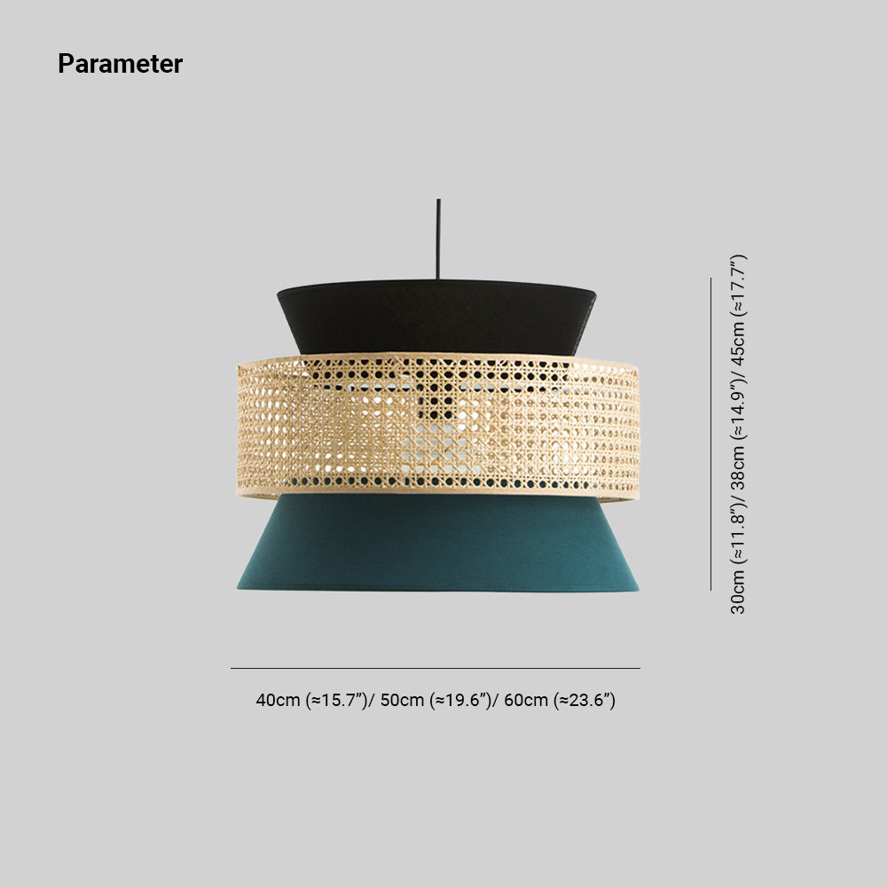 Ritta Pendelleuchte, Dunkelgrün, ∅40/50/60cm - Lumpaz