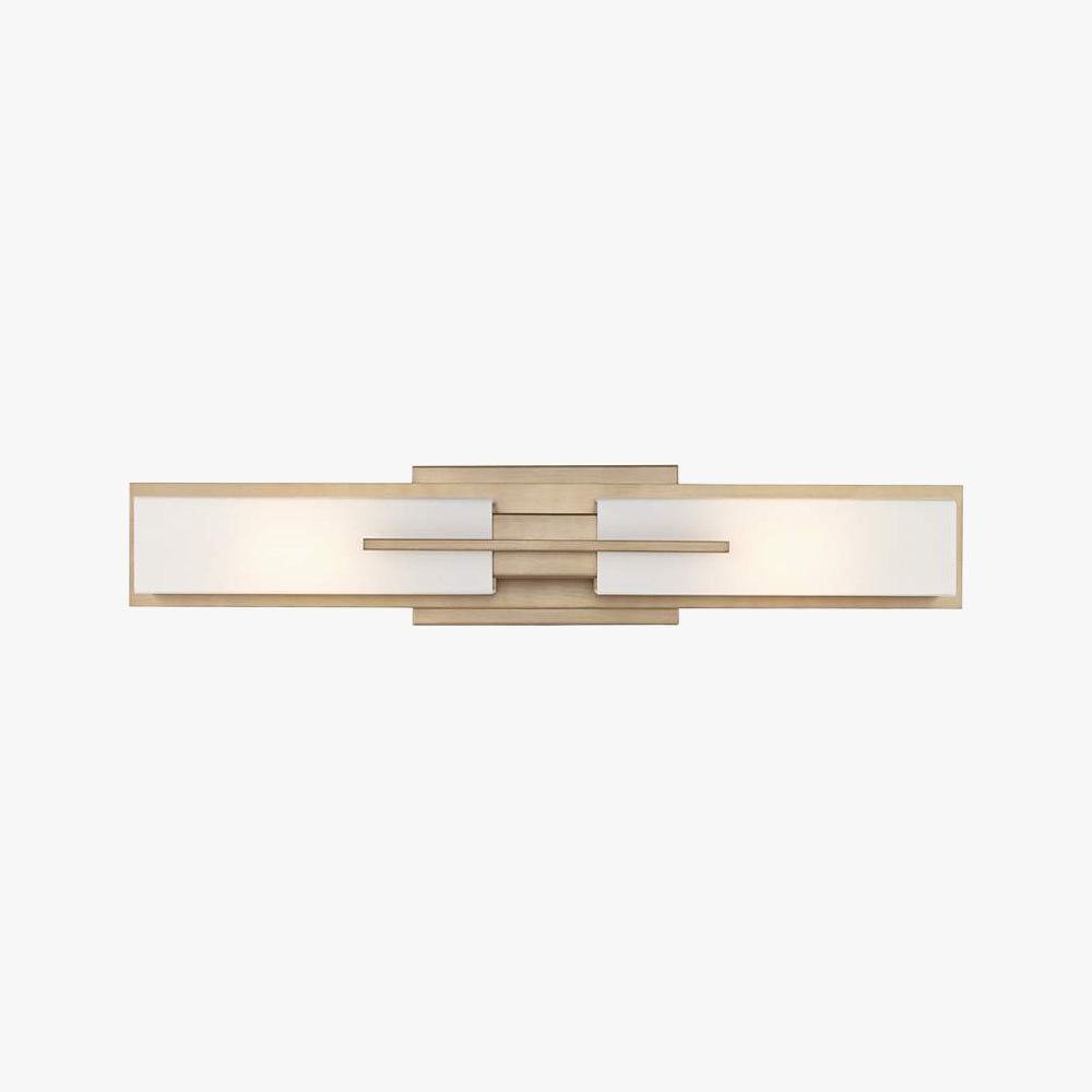 Leigh Spiegelfront Waschtisch-Wandleuchte, Nickel/Messing, 60CM Lang - Lumpaz