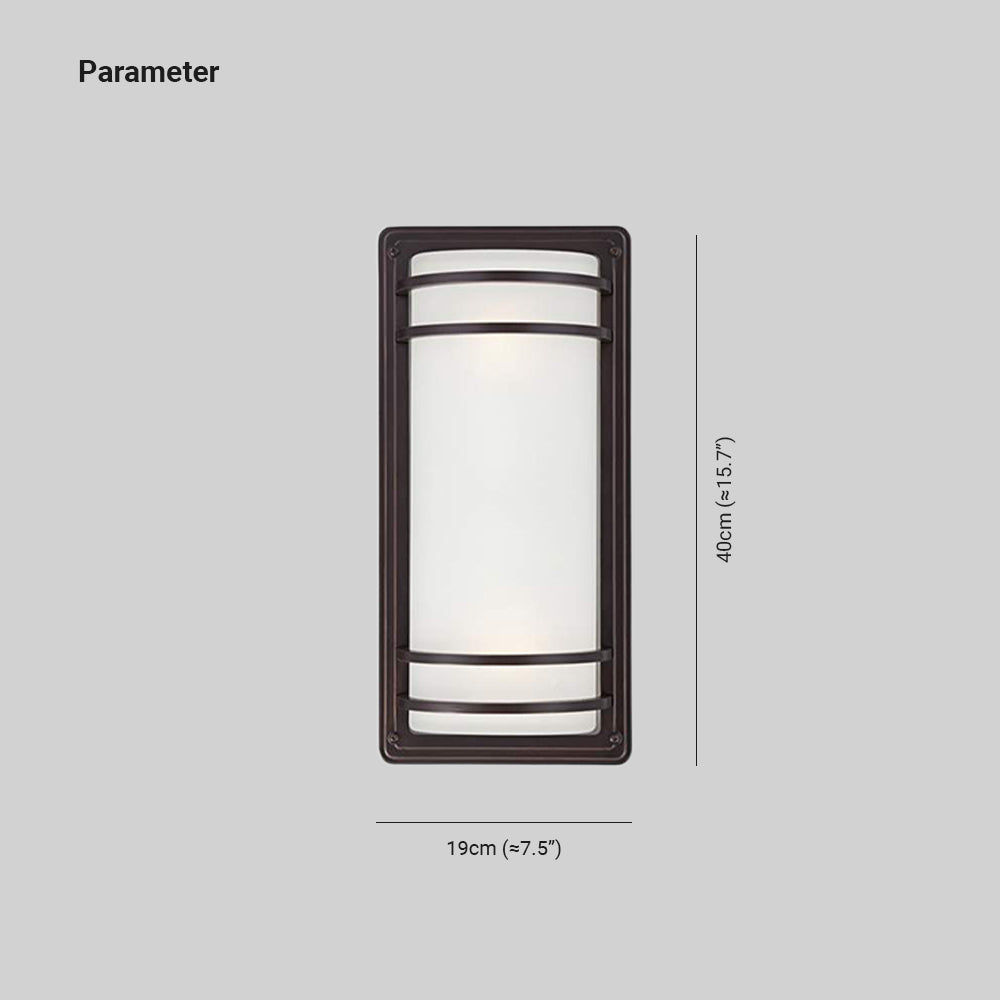 Orr Bronze Opal Außenbreich Wandleuchte, 40CM Lang - Lumpaz