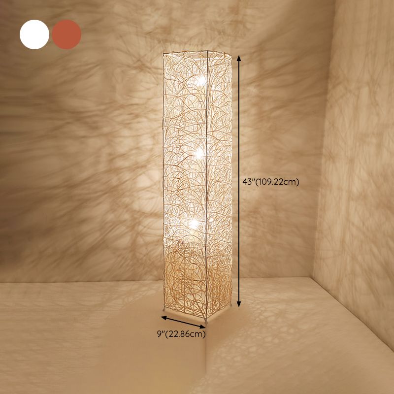 Ritta Blüten Verzweigung Stehleuchte, Rattan, 3 Stile - Lumpaz