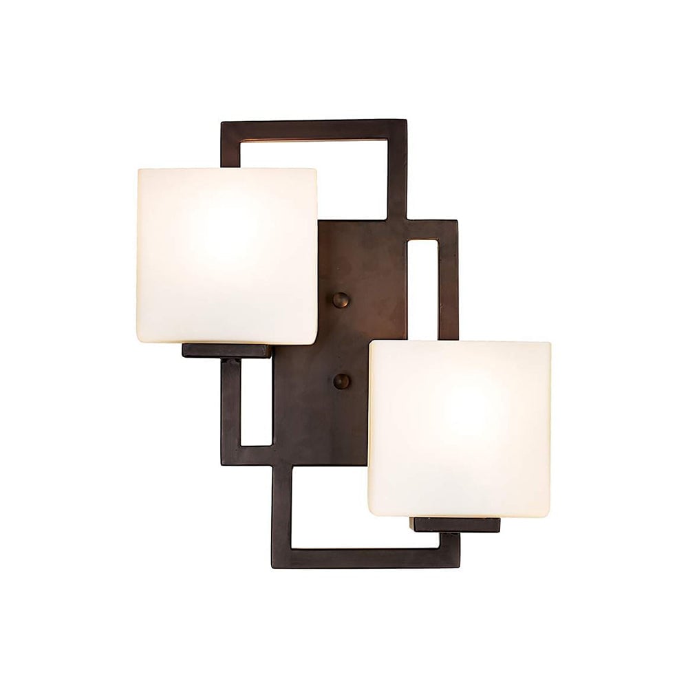 Eyrn Bronze Ankleider Wandlampe, 2-flammig, 35CM Lang - Lumpaz