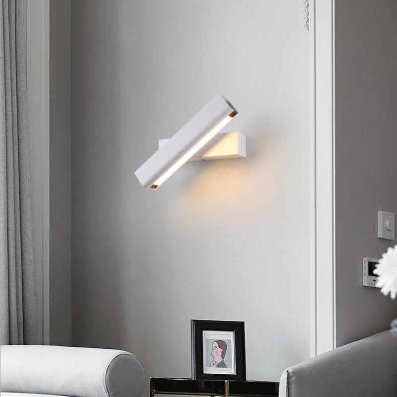 Minimalistische LED Wandleuchte aus Aluminium Drehbar für Schlafzimmer - Lumpaz