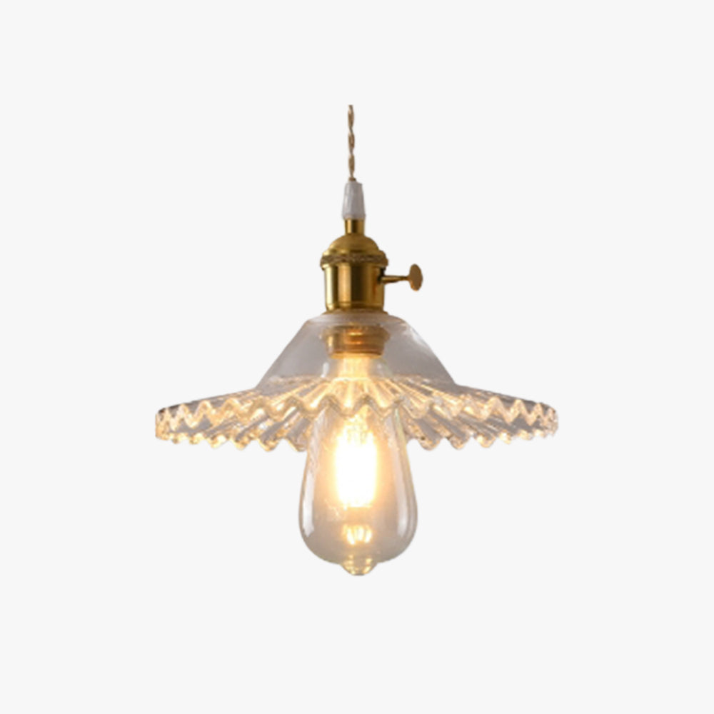 Hailie Künstliche Vintage-Pendelleuchte, 7 Stile, Messing & Glas - Lumpaz