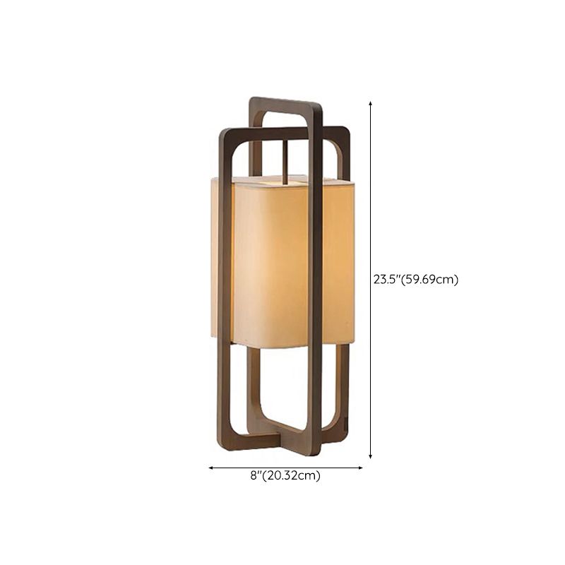 Ozawa Rechteckige Stehleuchte, Holz, ∅20/32CM Lang - Lumpaz