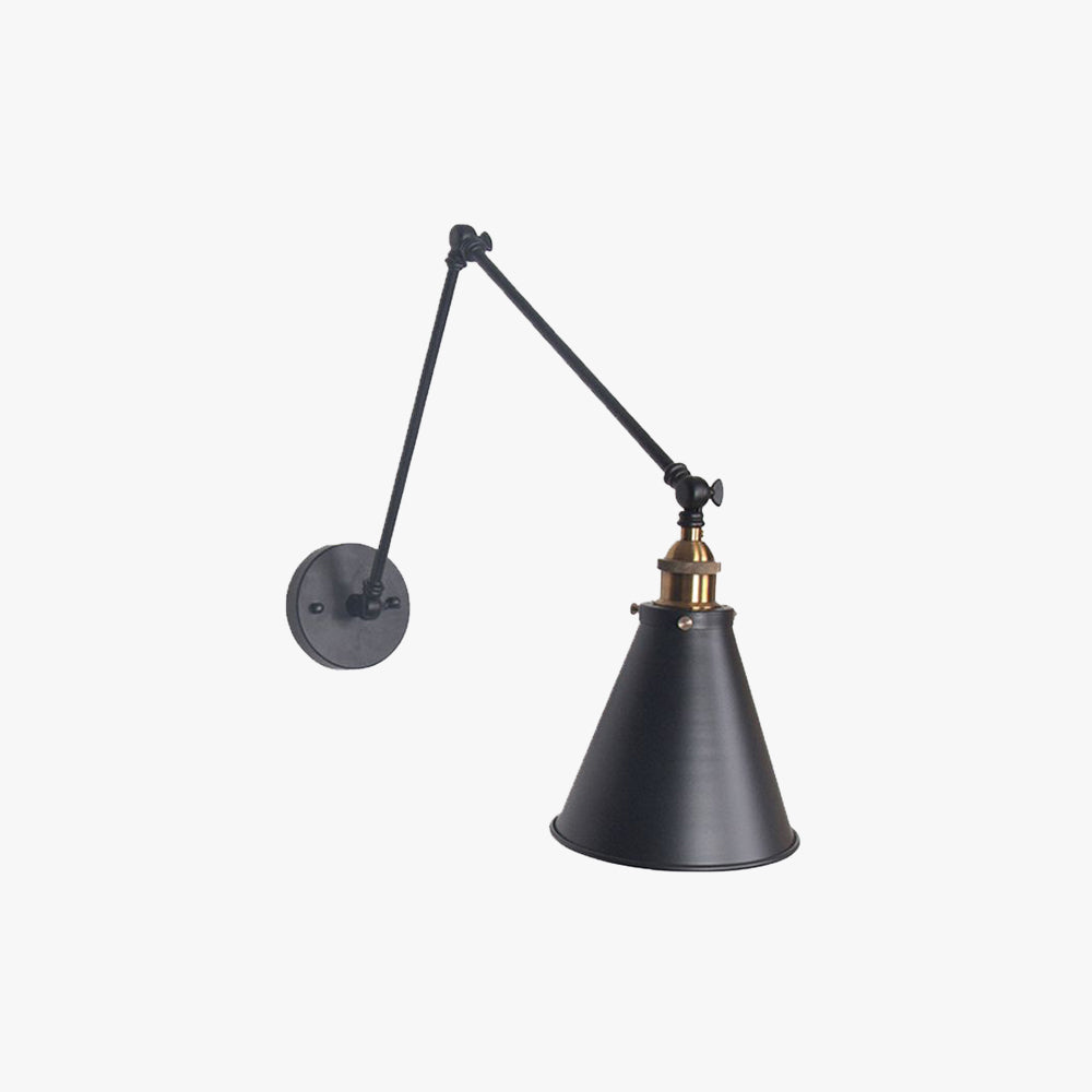 Brady Konische, verstellbare Wandleuchte, Metall - Lumpaz