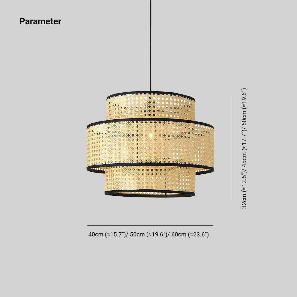 Ritta Pendelleuchte, dreilagig, ∅40/50/60cm - Lumpaz