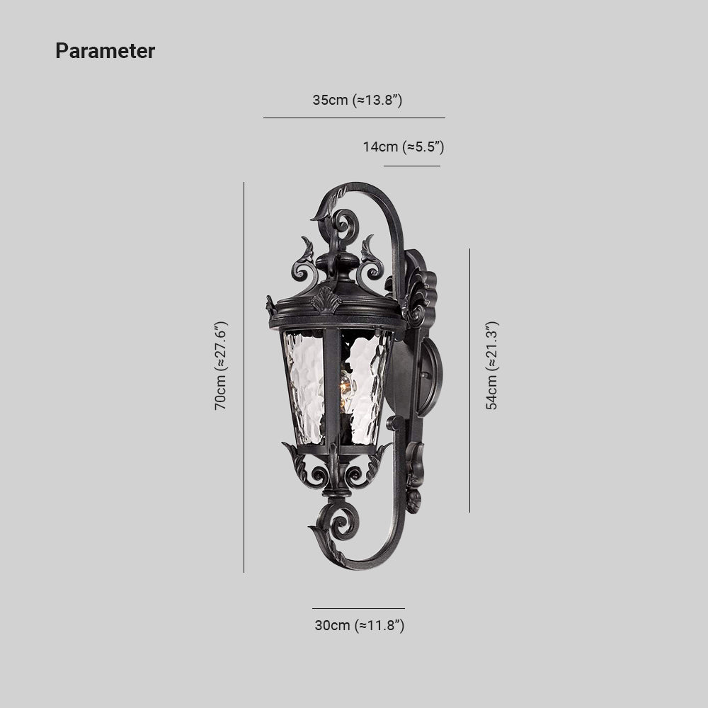 Alessio Laterne Außenbereich Wandleuchte, 48/54/79CM Lang - Lumpaz