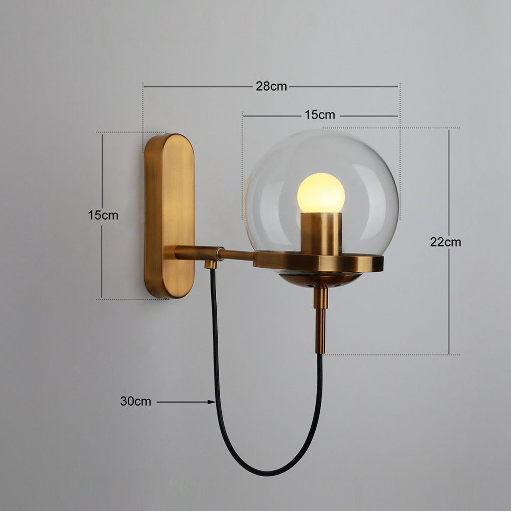 Retro-Metall-LED-Birnen-Wandleuchte - Lumpaz