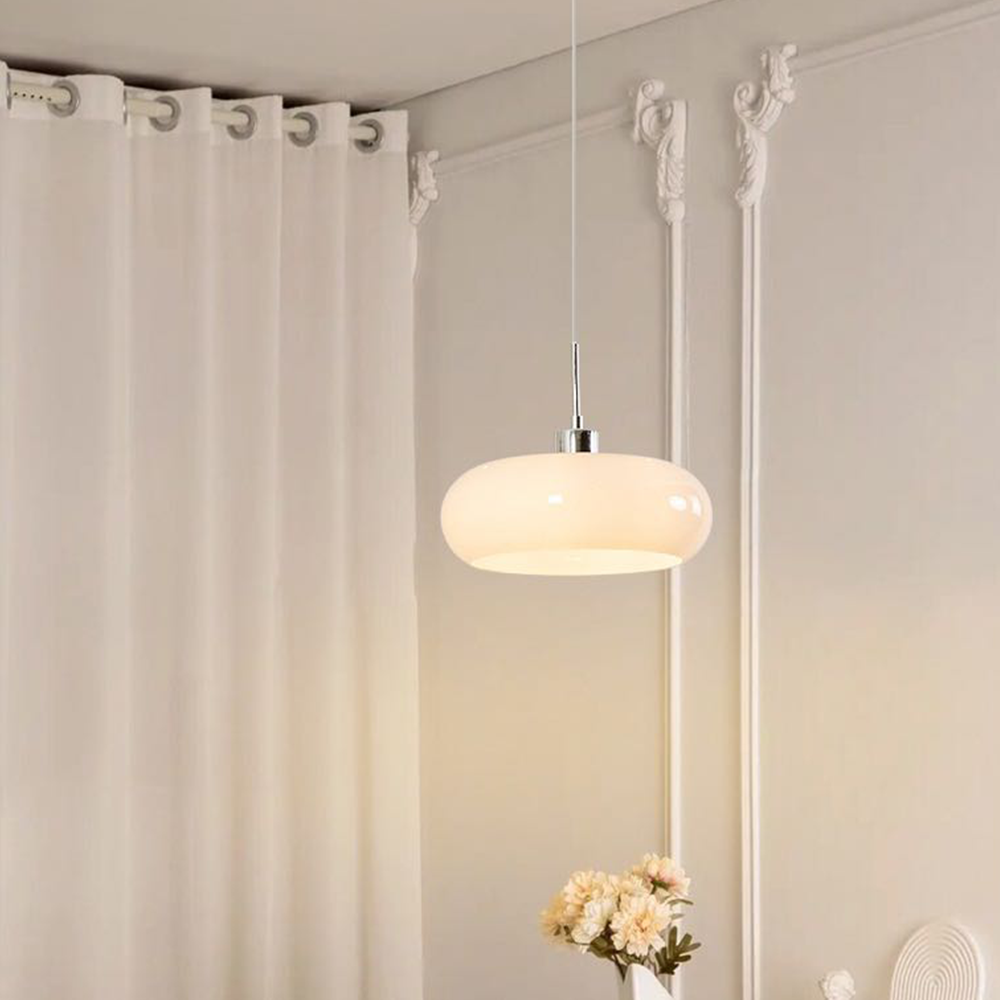 Hailie Brot Form Glas Pendelleuchte, 2 Farbe, ∅28CM - Lumpaz