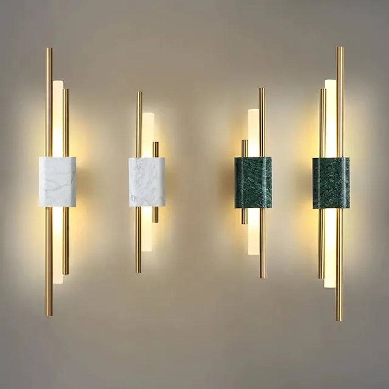 Einfache Wandlampe am Bett aus Marmor im Schlafzimmer - Lumpaz
