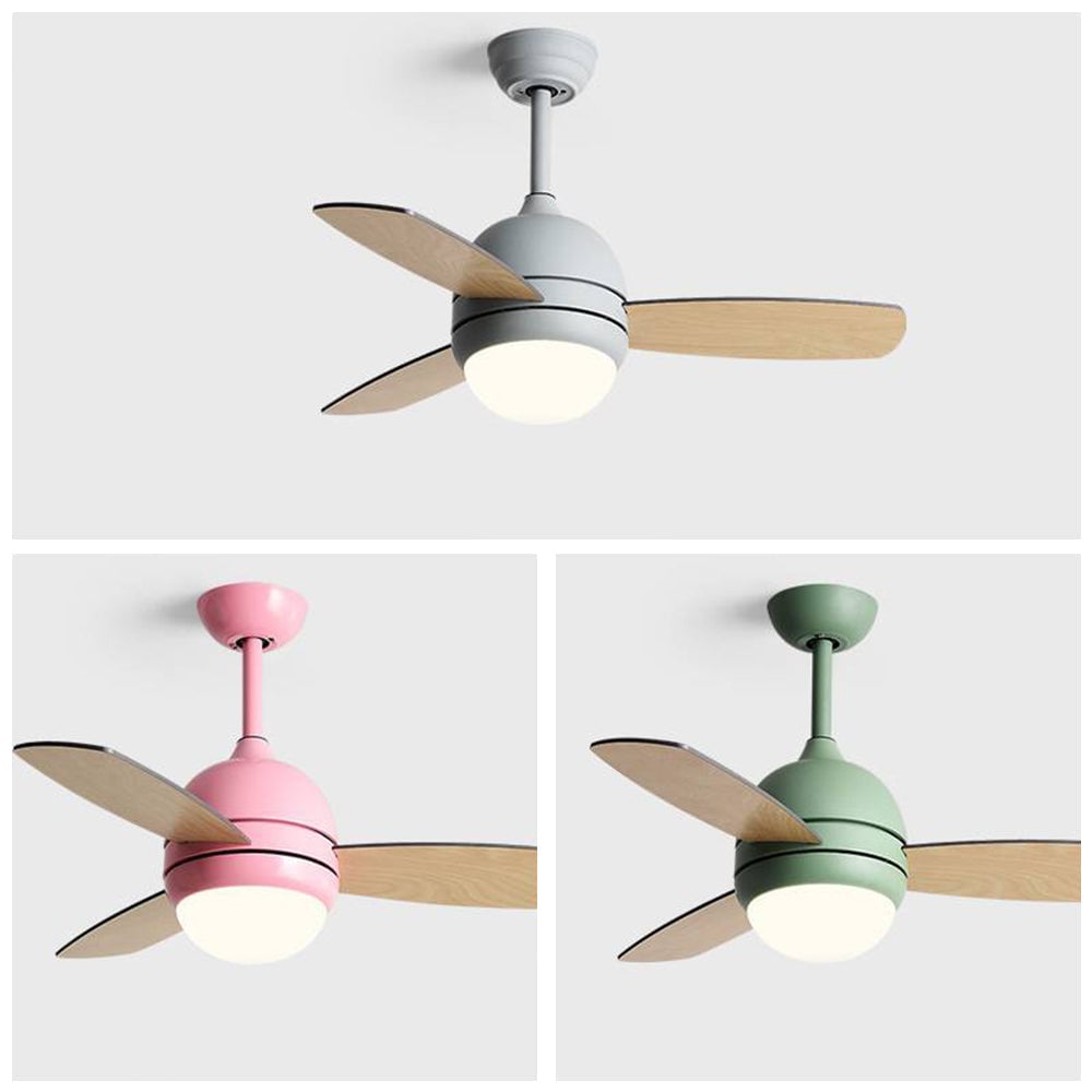 Morandi Bunte 3-Blatt-Deckenventilator mit Beleuchtung, 6 Farbe, ∅92CM - Lumpaz