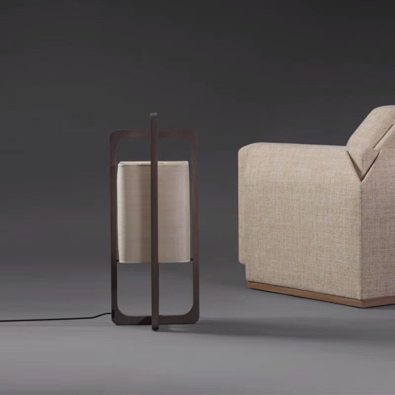 Ozawa Rechteckige Stehleuchte, Holz, ∅20/32CM Lang - Lumpaz