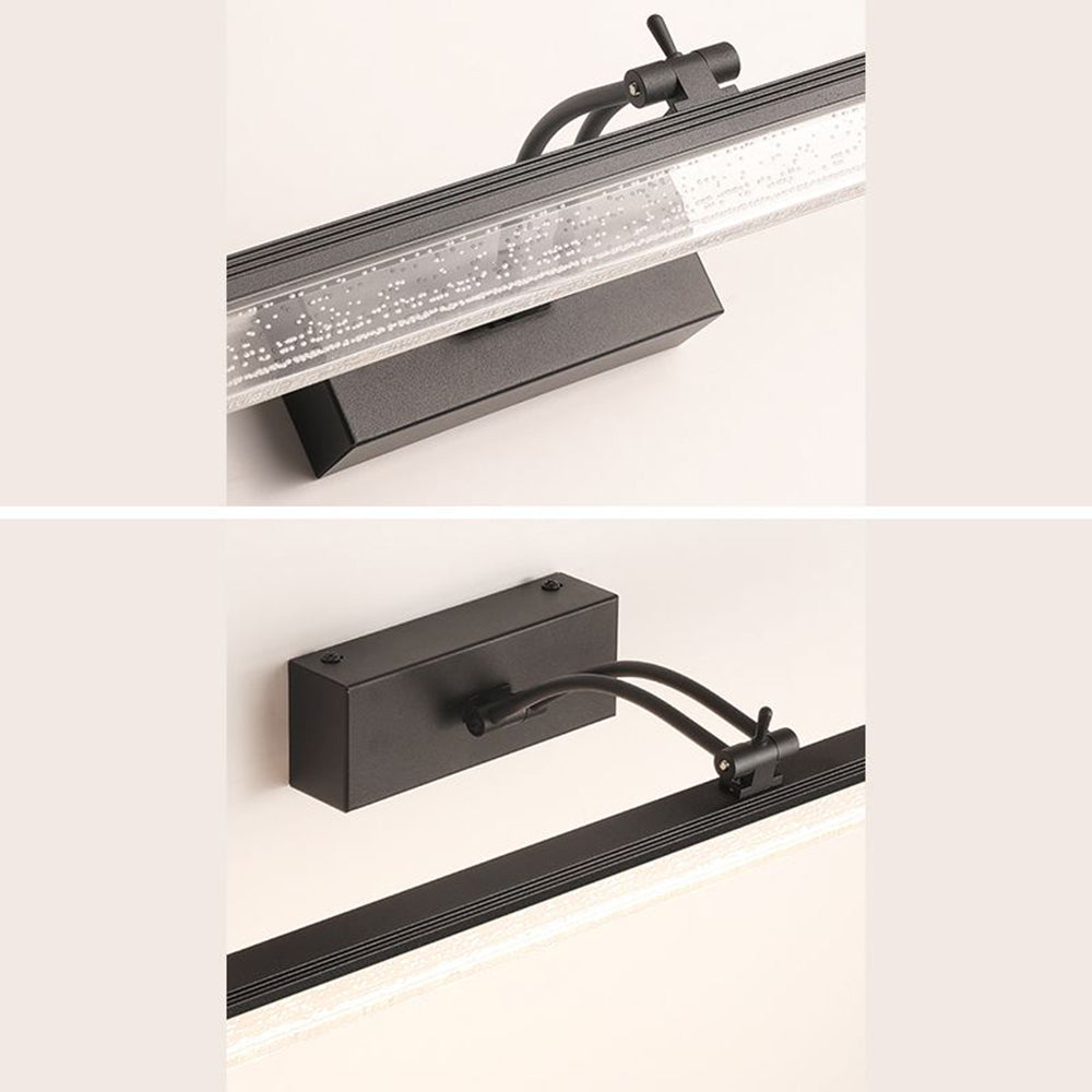 Edge Transparente Lineare Spiegelfront Waschtisch-Wandleuchte, Metall & Acryl, L40/60/80CM - Lumpaz